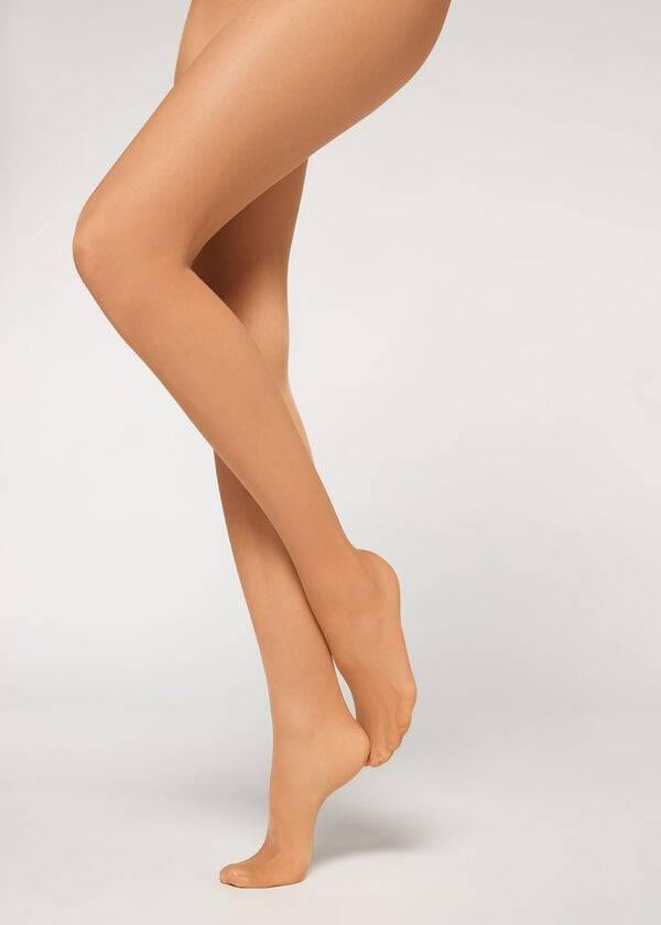 Collants Calzedonia 40 Denier Sheer Bege Marrom | BR1208GL