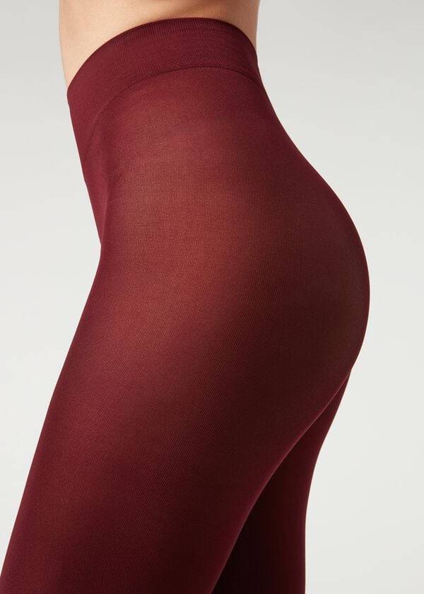 Collants Calzedonia 50 Denier Total Comfort Soft Touch Opaque Bordeaux | BR1026GL