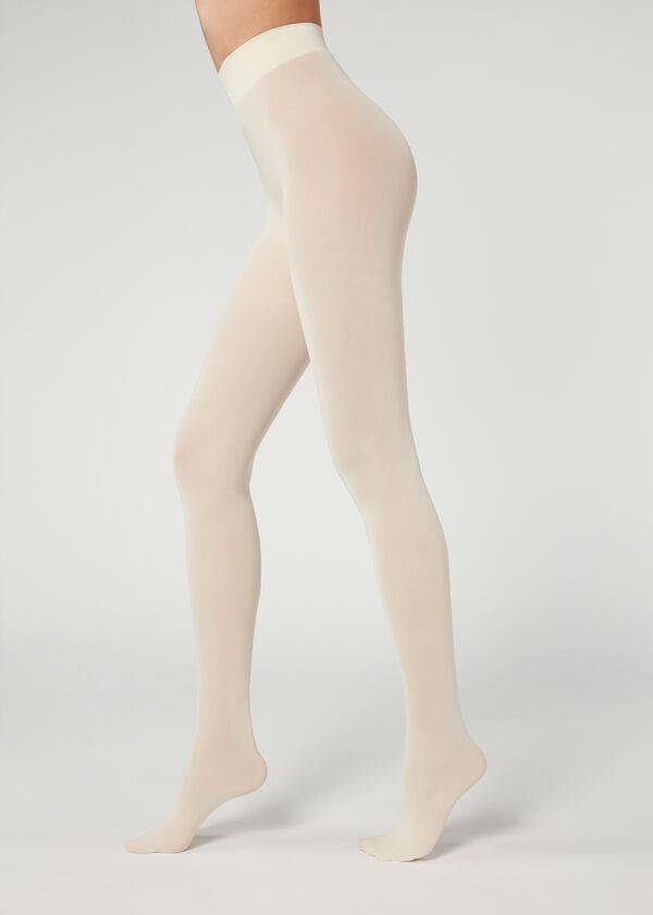 Collants Calzedonia 50 Denier Total Comfort Soft Touch Opaque Branco Bege | BR1027HK