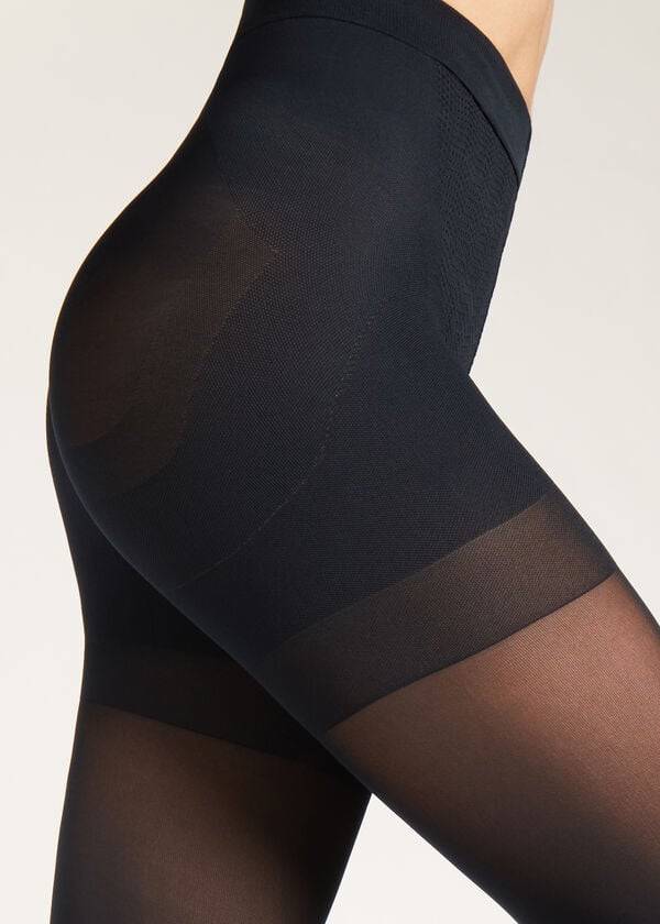 Collants Calzedonia 50 Denier Total Shaper Opaque Azuis | BR1036NB