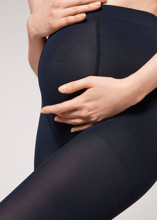 Collants Calzedonia 60 Denier Maternity Opaque Azuis | BR1043YU