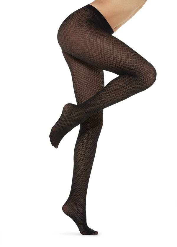 Collants Calzedonia Diamond Patterned Pretas | BR1094TV