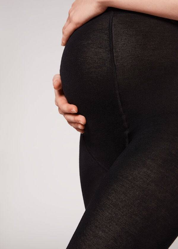 Collants Calzedonia Maternity with Cashmere Pretas | BR1007CE