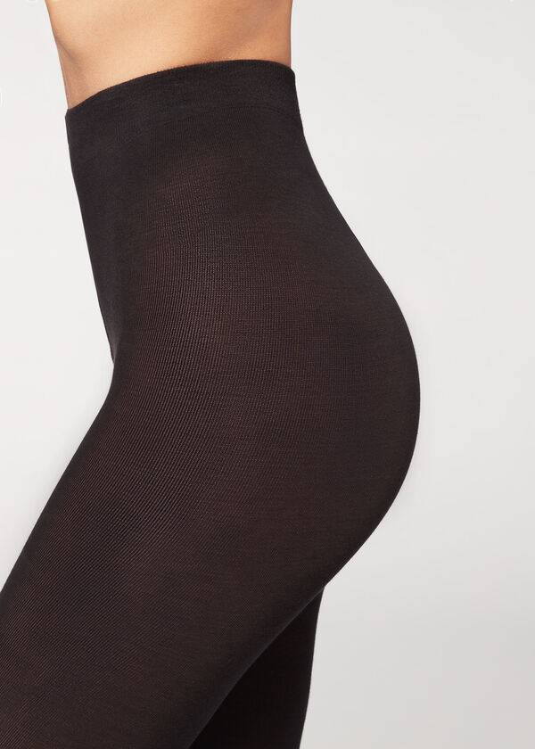 Collants Calzedonia Opaque 150 Denier in Eco Cotton Pretas | BR1056LH