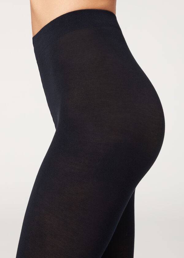 Collants Calzedonia Opaque 150 Denier in Eco Cotton Azuis | BR1057ZG