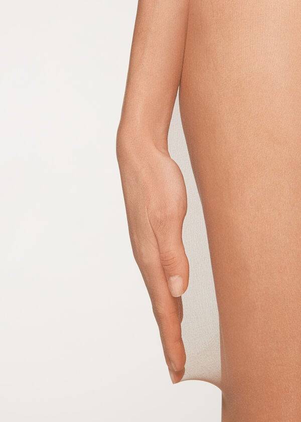 Collants Calzedonia Premium Matt Second Skin 15 Denier Sheer Marrom | BR1227IS