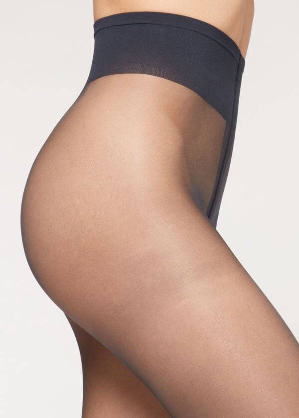 Collants Calzedonia Premium Matt Second Skin 15 Denier Sheer Azuis | BR1228OR