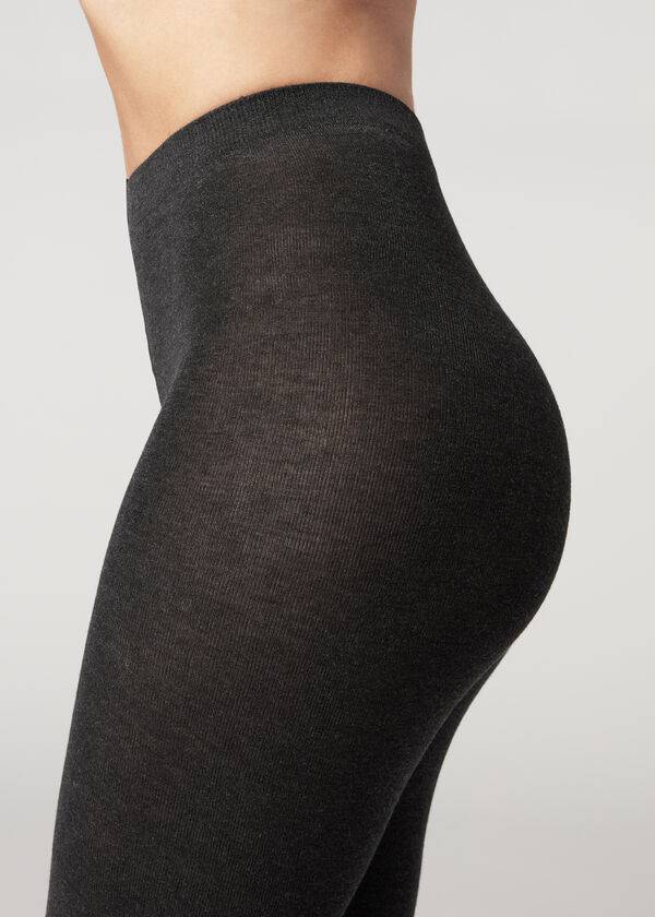 Collants Calzedonia Soft Modal and Cashmere Blend Opaque Taupe | BR1064QZ