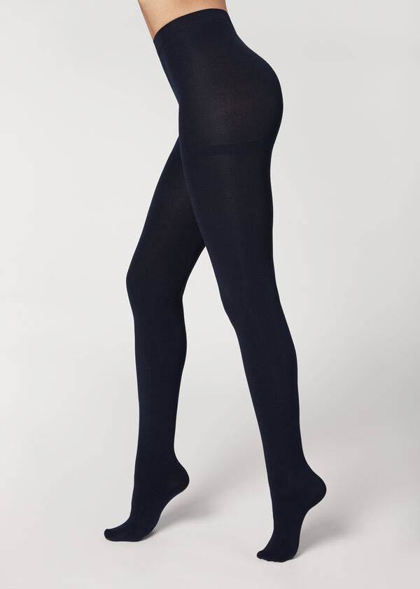 Collants Calzedonia Thermal Super Opaque Azuis | BR1069YU