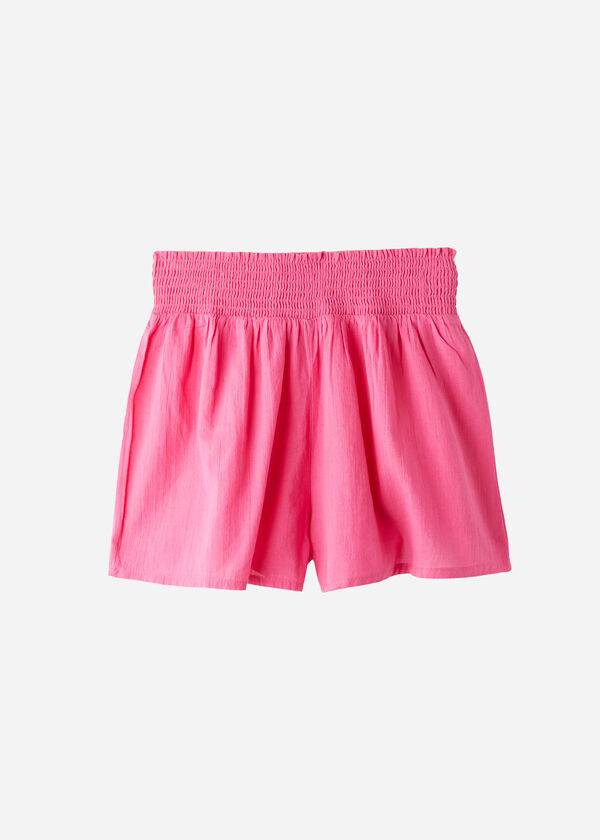 Cover Ups Calzedonia Cotton Shorts Rosa | BR2123ZG