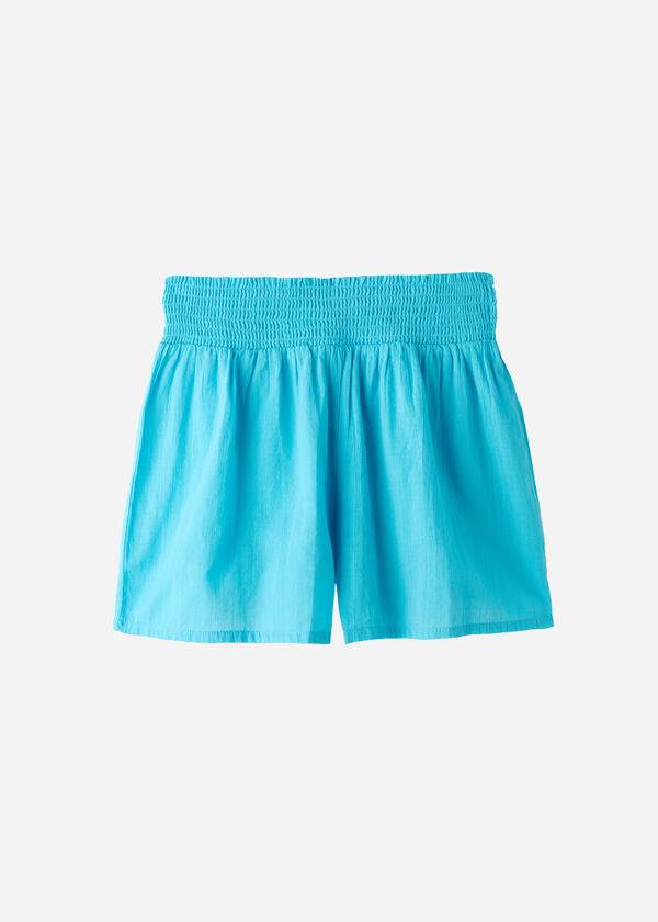 Cover Ups Calzedonia Cotton Shorts Turquesa Verdes | BR2127BC