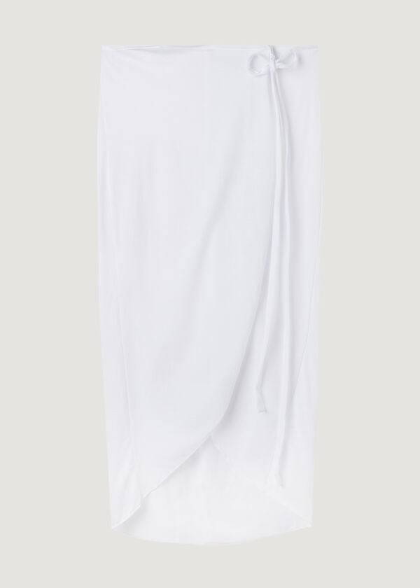 Cover Ups Calzedonia Long Crossover Pareo Branco | BR2135YU