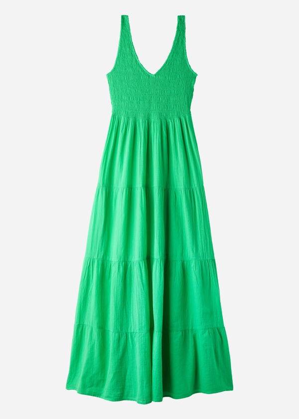 Cover Ups Calzedonia Long Dress with Ruffled Skirt Verdes | BR2101BC