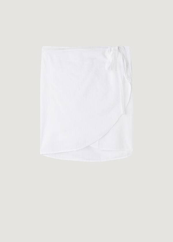 Cover Ups Calzedonia Short Wrap Sarong Branco | BR2141SO