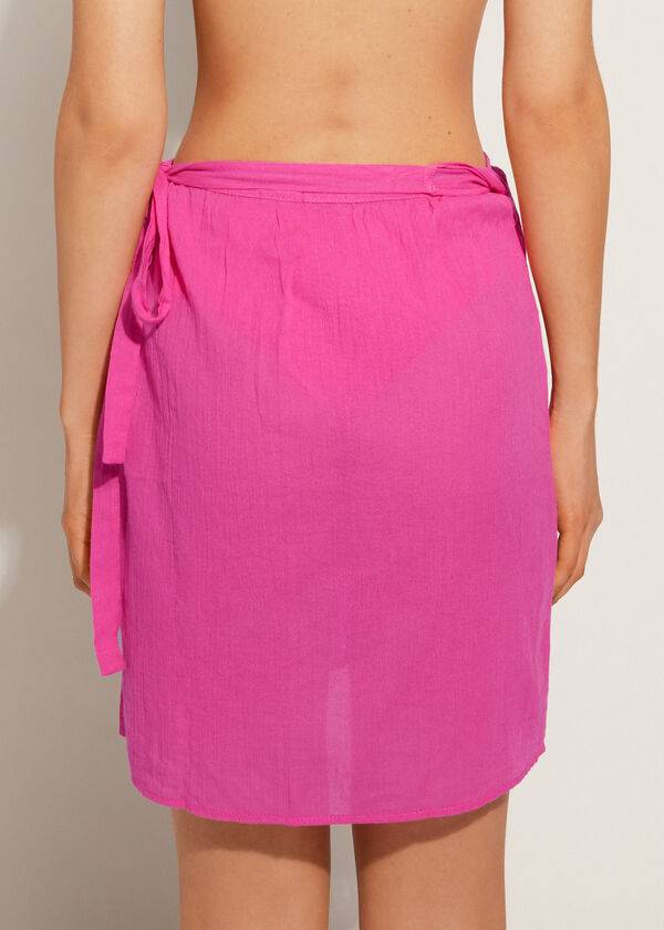 Cover Ups Calzedonia Short Wrap Sarong Rosa | BR2144GL