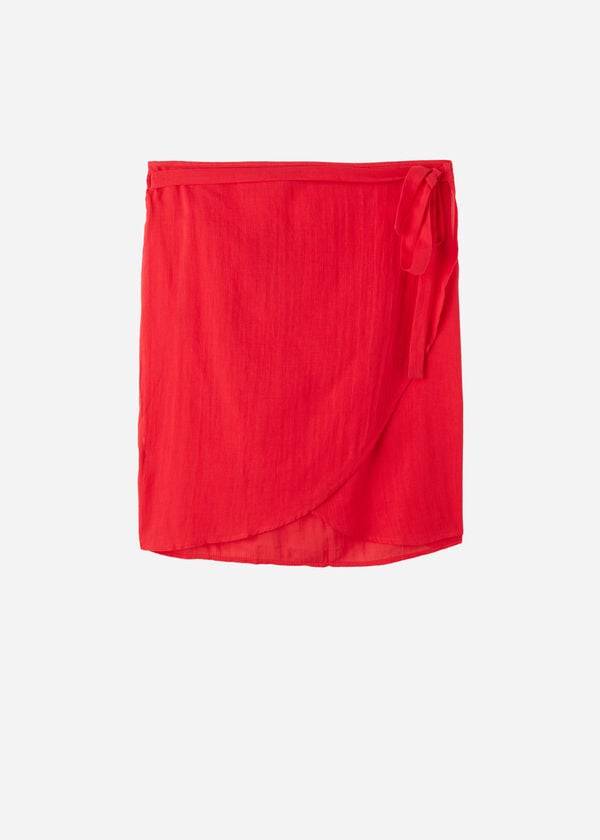 Cover Ups Calzedonia Short Wrap Sarong Vermelhas | BR2140AP