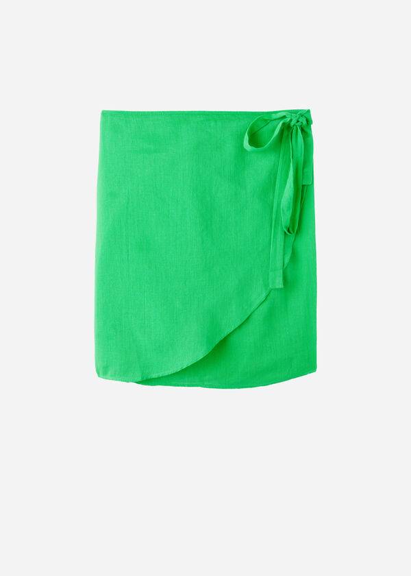 Cover Ups Calzedonia Short Wrap Sarong Verdes | BR2142DN