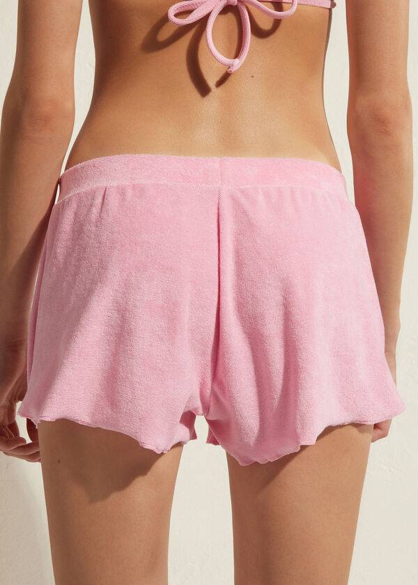 Cover Ups Calzedonia Terrycloth Shorts Rosa | BR2151CE