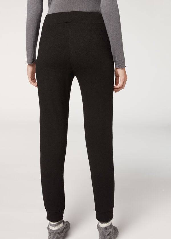 Leggings Calzedonia Cashmere Blend Stretch Pretas | BR2622HK