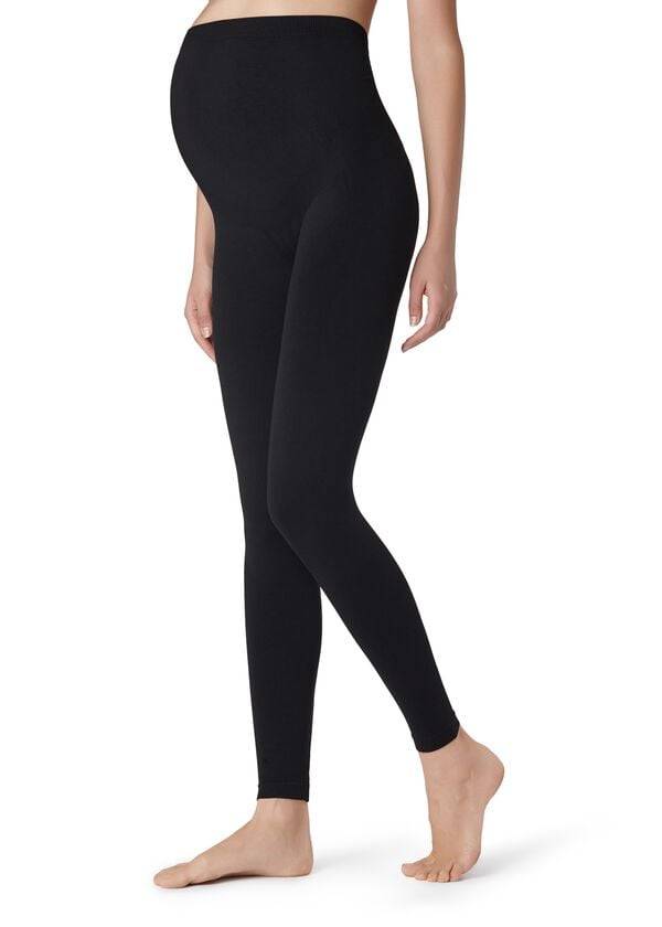 Leggings Calzedonia Maternity Opaque Footless Pretas | BR2750RW