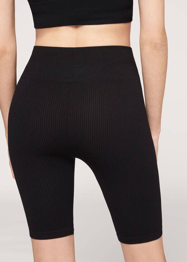 Leggings Calzedonia Seamless Athletic Bike Pretas | BR2678TV