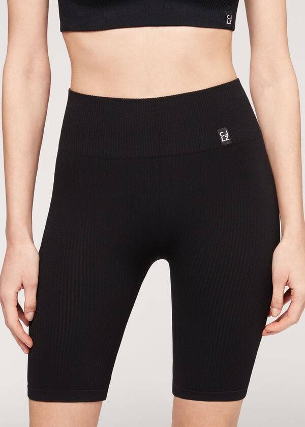 Leggings Calzedonia Seamless Athletic Bike Pretas | BR2678TV