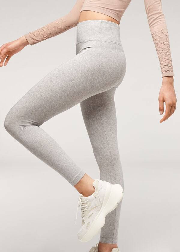 Leggings Calzedonia Supima Cotton Cinzentas | BR2695GL