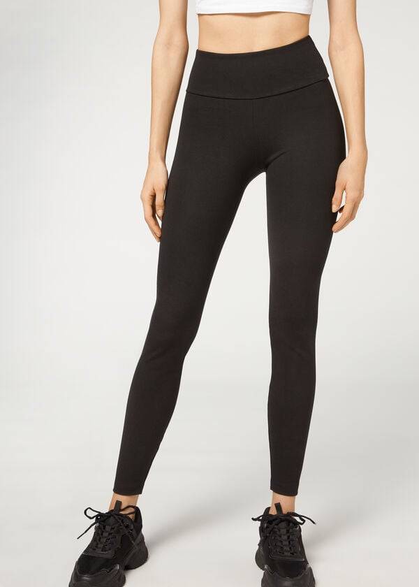 Leggings Calzedonia Total Shaper Pretas | BR2704YU