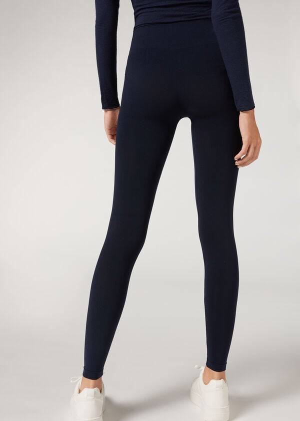 Leggings Calzedonia Ultra-Opaque Microfiber Azuis | BR2708WY