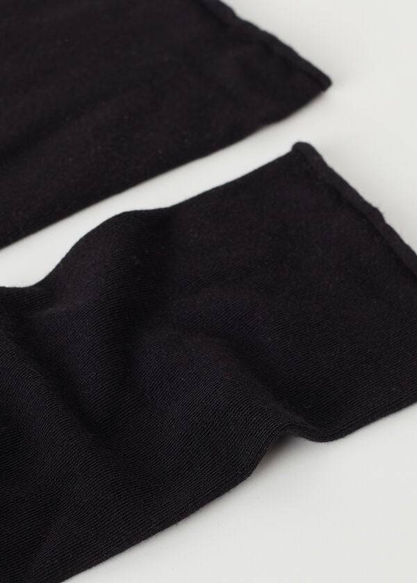 Meias Calzedonia Cashmere Blend 3/4 Long Pretas | BR2237RW