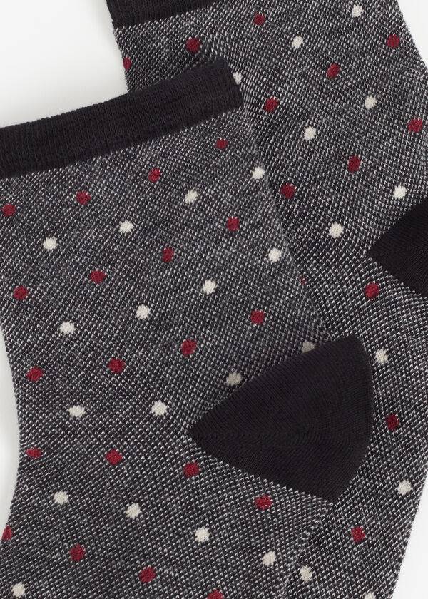 Meias Calzedonia Dot-Pattern Short Pretas | BR2429QZ