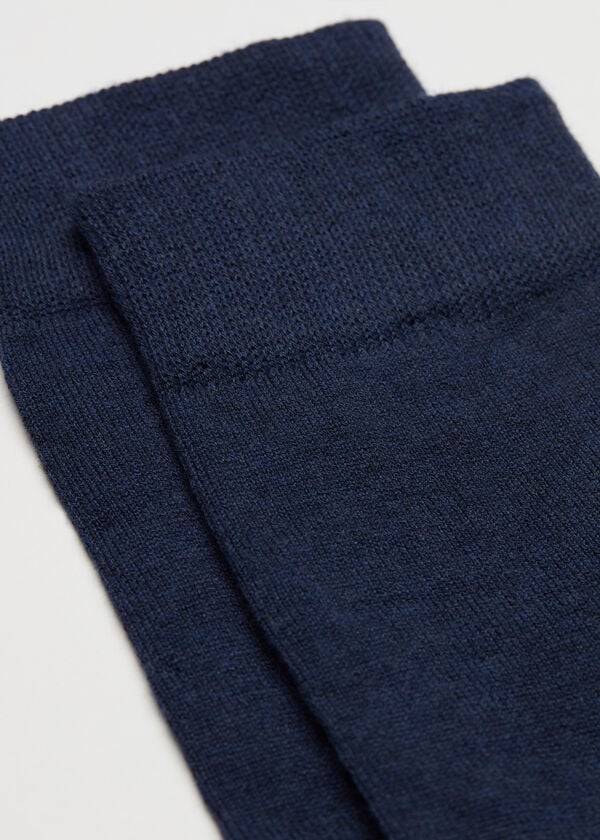 Meias Calzedonia Warm Cotton Crew Azul Marinho | BR2840SO