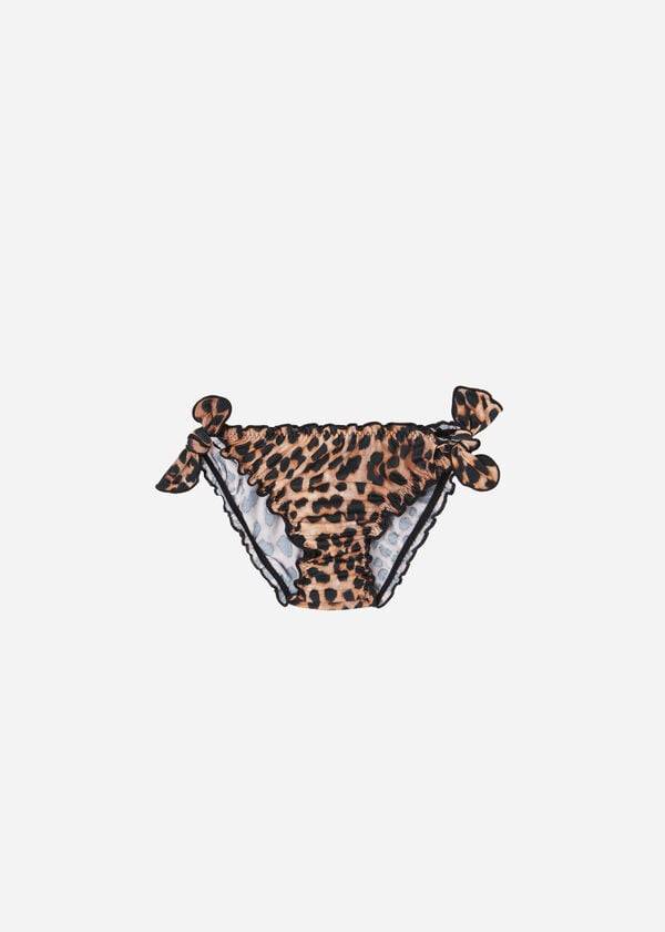 Swimsuits Calzedonia Animal Print Bottom Bilbao Criança Pretas Marrom | BR3019LH