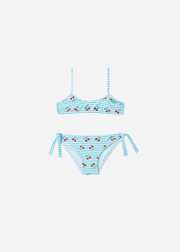 Swimsuits Calzedonia Cherry Two-Piece Ariel Criança Azuis | BR3037QZ