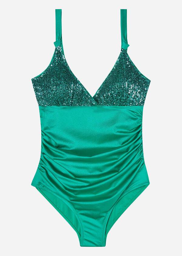 Swimsuits Calzedonia One Piece Cannes Verdes | BR2155MA