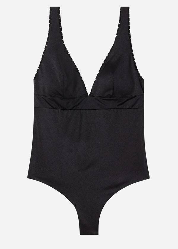 Swimsuits Calzedonia One Piece Ginevra Pretas | BR2159RW