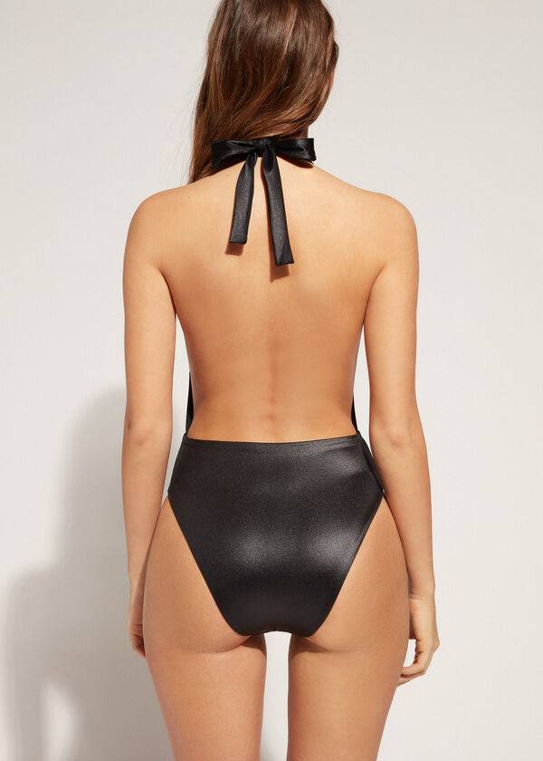 Swimsuits Calzedonia One-Piece Milano Pretas | BR2173KI