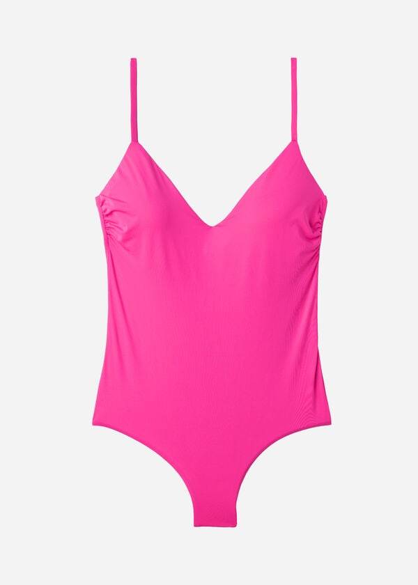 Swimsuits Calzedonia Padded One-Piece Indonesia Rosa | BR2180NB