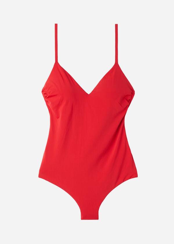 Swimsuits Calzedonia Padded One-Piece Indonesia Vermelhas | BR2182QZ