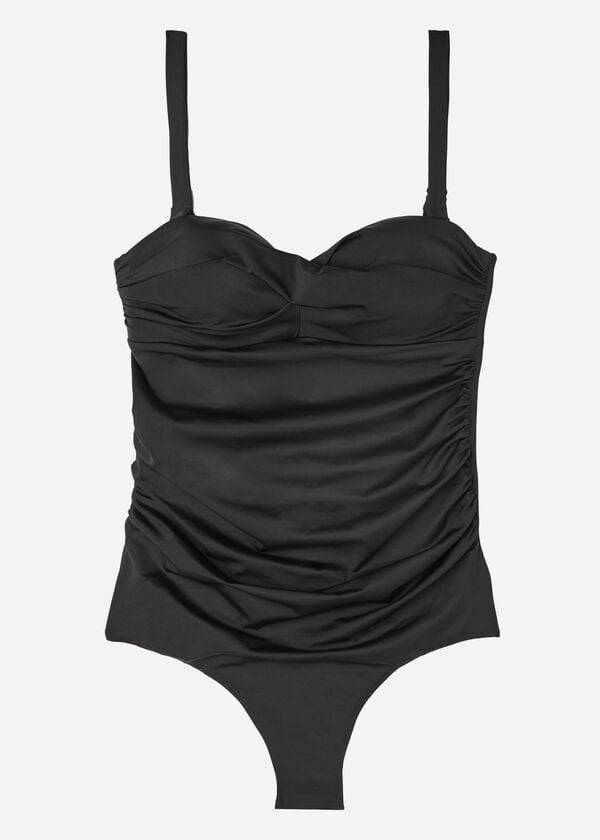 Swimsuits Calzedonia Padded One-Piece Roma Pretas | BR2185RW