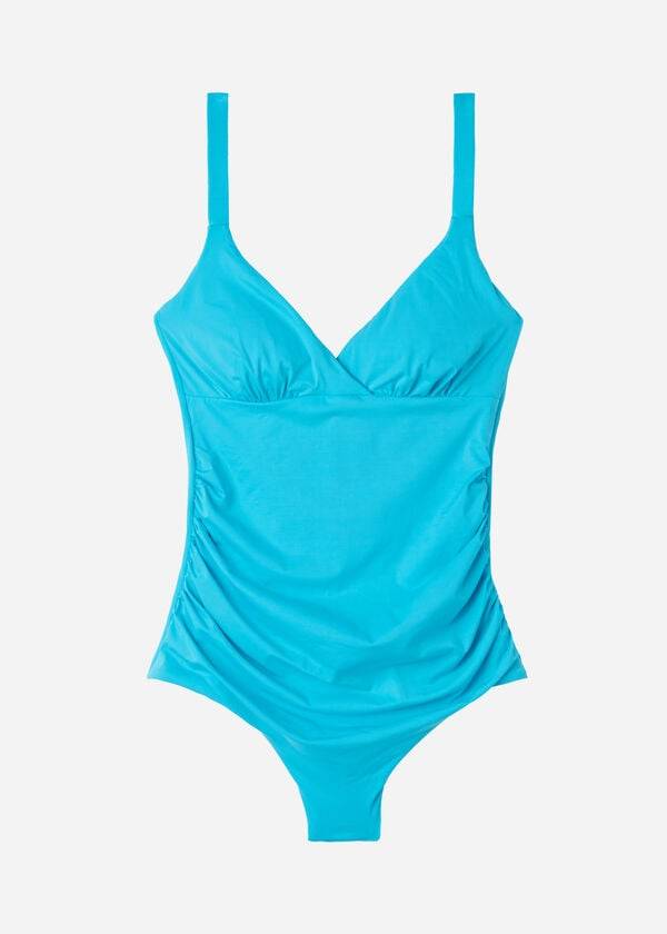 Swimsuits Calzedonia Padded One-Piece Shaping-Effect Indonesia Turquesa | BR2190OR