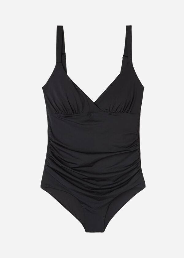 Swimsuits Calzedonia Padded One-Piece Shaping-Effect Indonesia Eco Pretas | BR2192AP