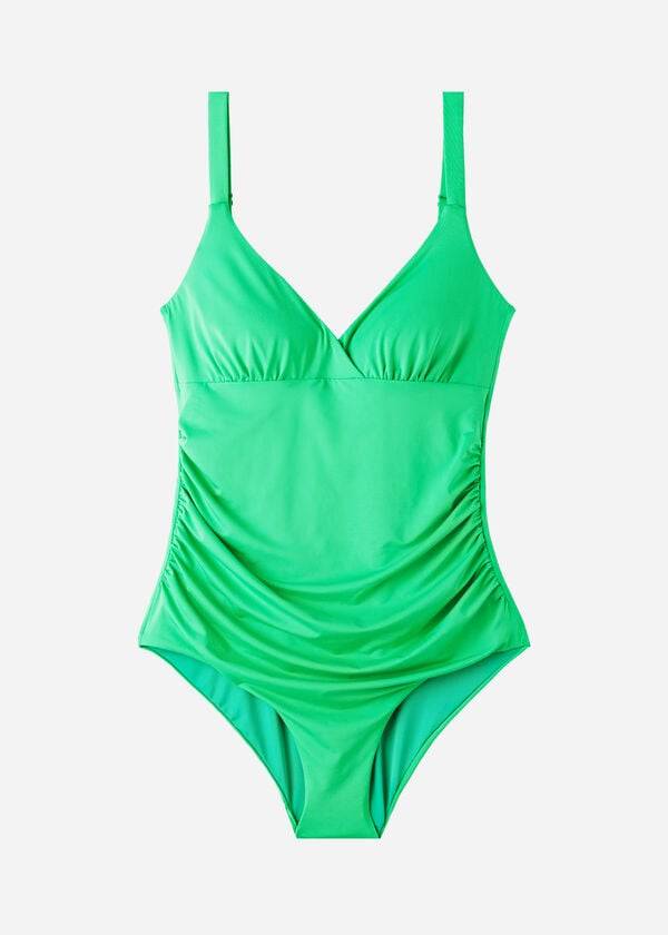 Swimsuits Calzedonia Padded One-Piece Shaping-Effect Indonesia Eco Verdes | BR2193SO