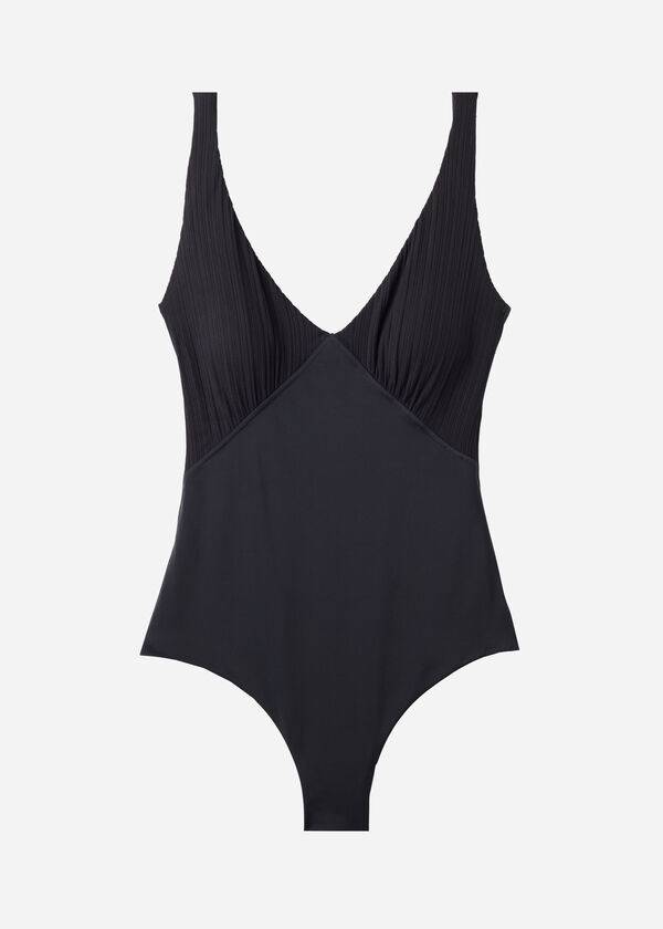 Swimsuits Calzedonia Padded One-Piece Shaping-Effect Pesaro Pretas | BR2196GL