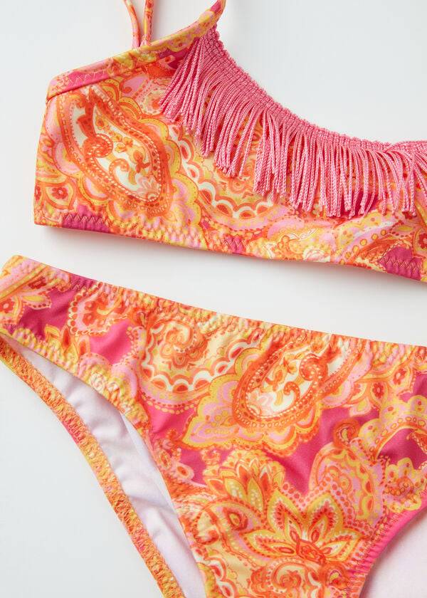 Swimsuits Calzedonia Paisley Two-Piece Jasmine Criança Vermelhas | BR3048HK