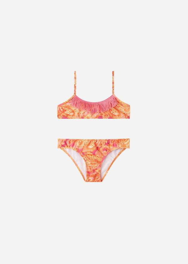 Swimsuits Calzedonia Paisley Two-Piece Jasmine Criança Vermelhas | BR3048HK