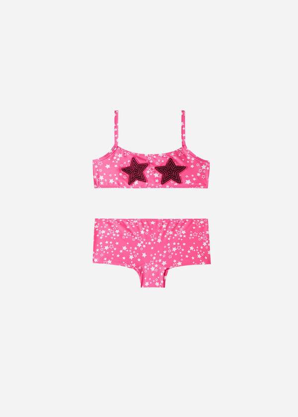 Swimsuits Calzedonia Star Two-Piece Jam Criança Rosa | BR3049HK