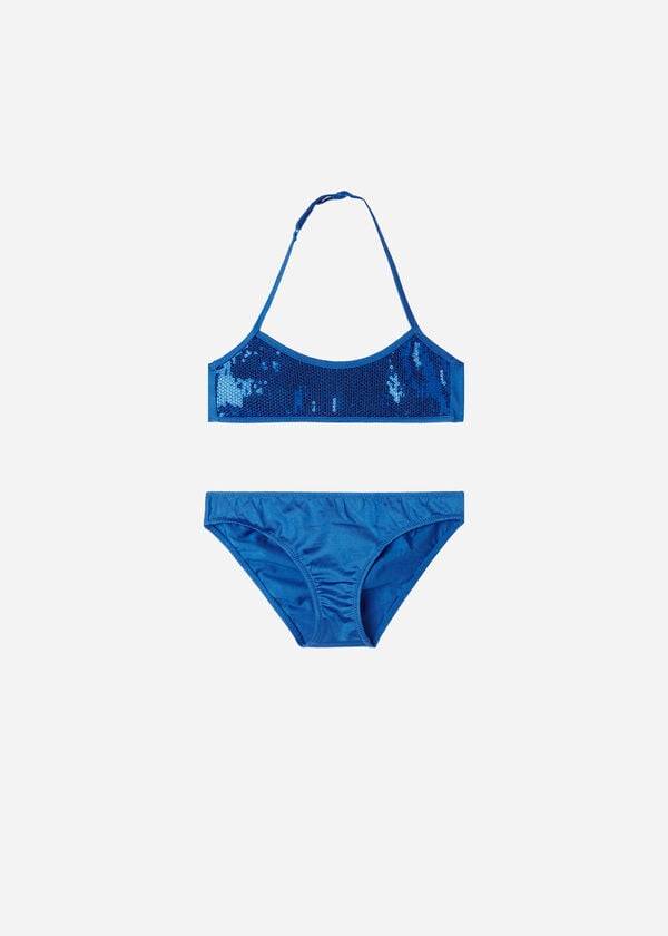 Swimsuits Calzedonia Two-Piece Cannes Criança Azuis | BR3069FM