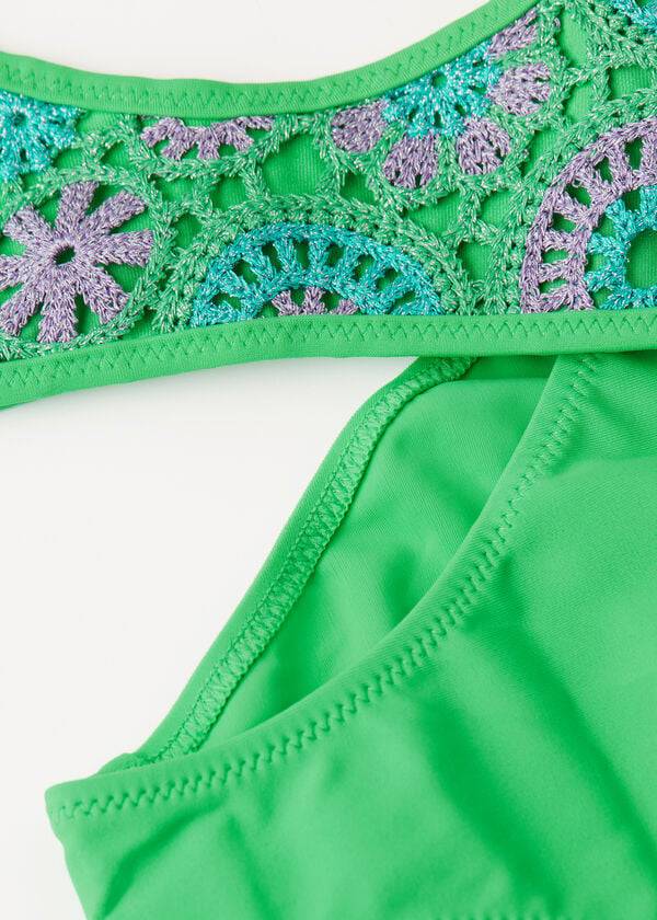 Swimsuits Calzedonia Two Piece Capri Criança Verdes | BR3055PQ