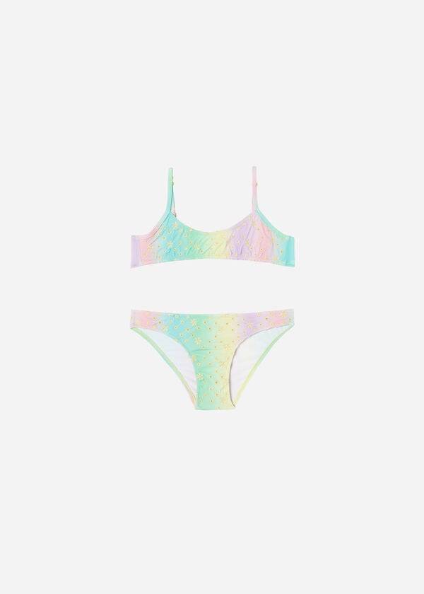 Swimsuits Calzedonia Two Piece Panama Criança Verdes | BR3065MA